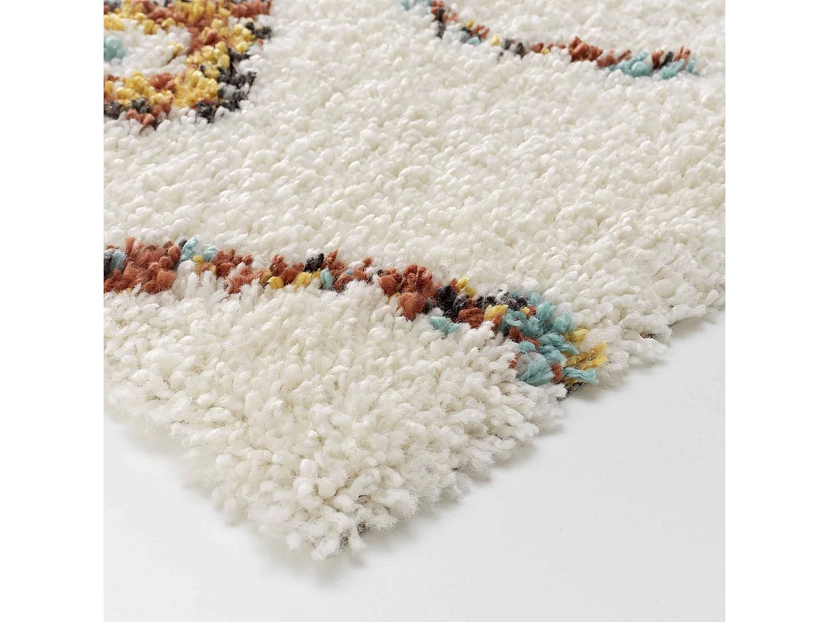 Tapis Déco Shaggy "Vasco" 120x170cm Multicolore