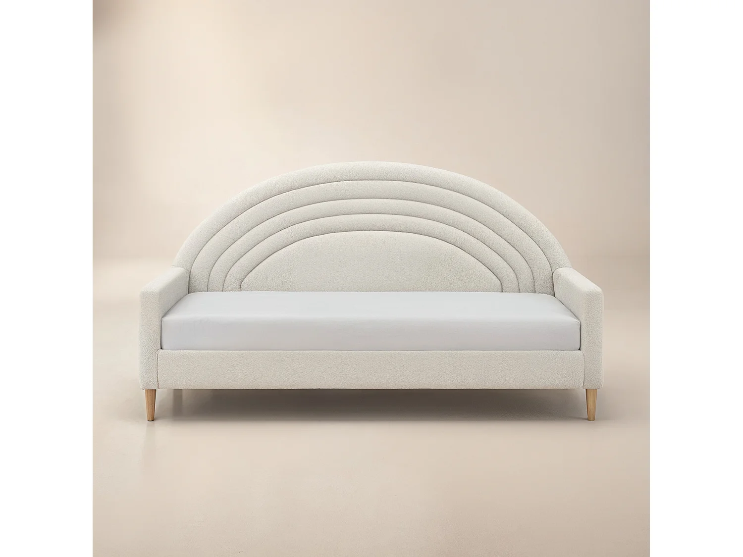 Flair Noa Rainbow Day Bed Beige Teddy Fabric