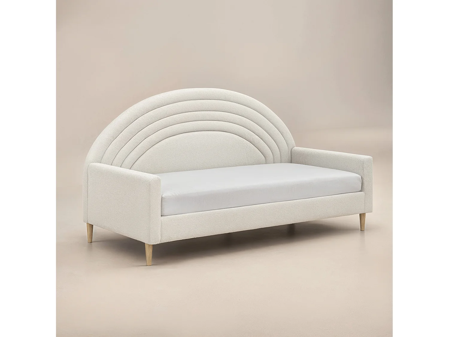 Flair Noa Rainbow Day Bed Beige Teddy Fabric