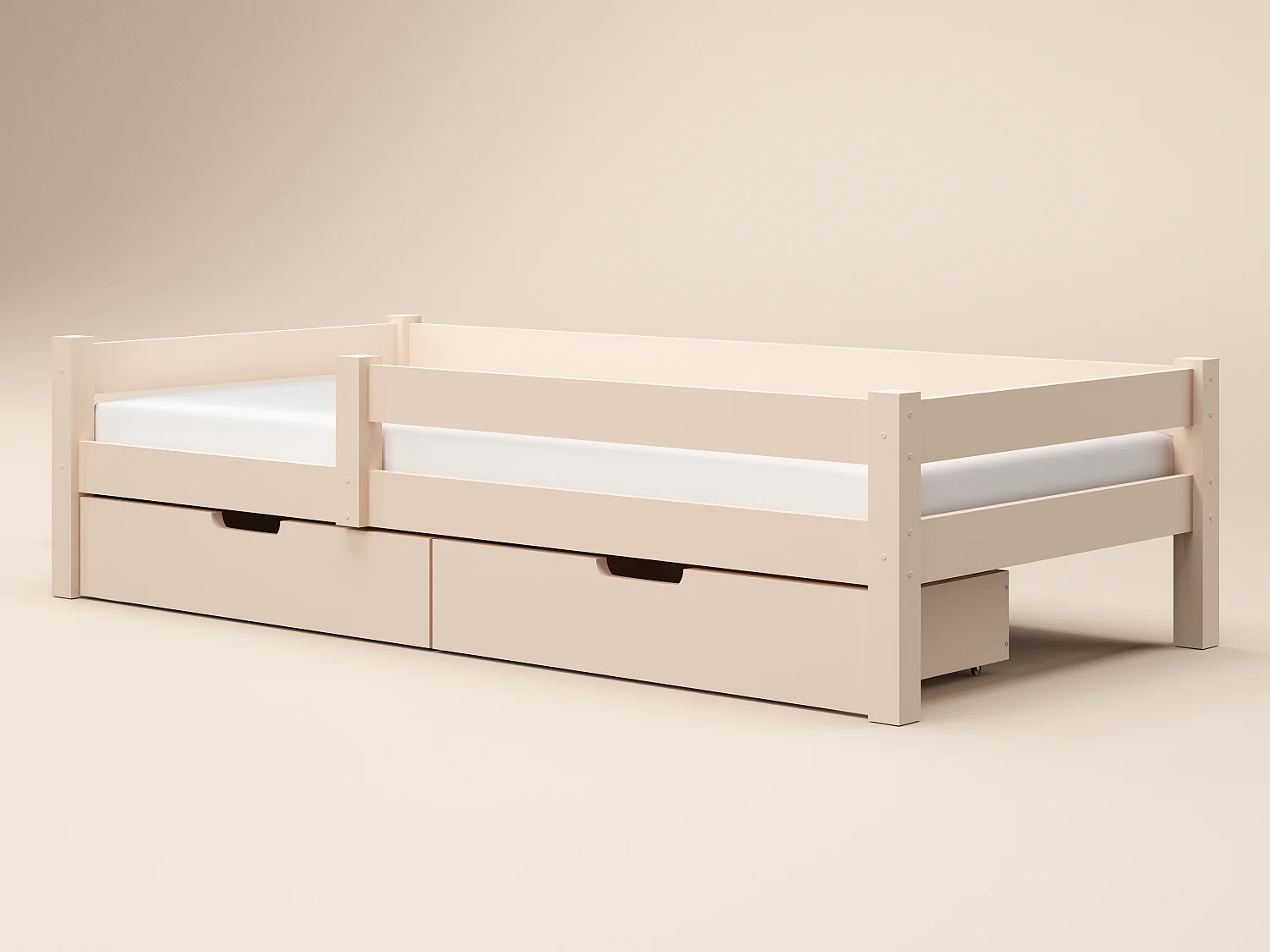 Flair Milo Single Bed with Storage Beige