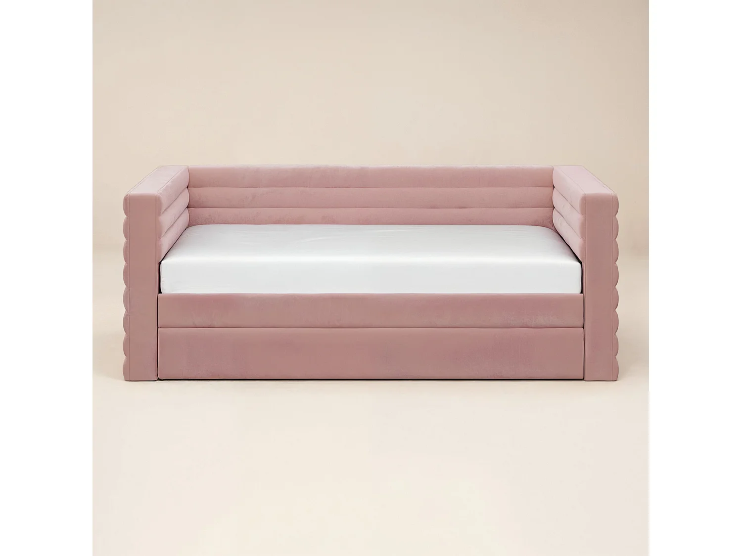Flair Yuma Velvet Guest Bed Pink