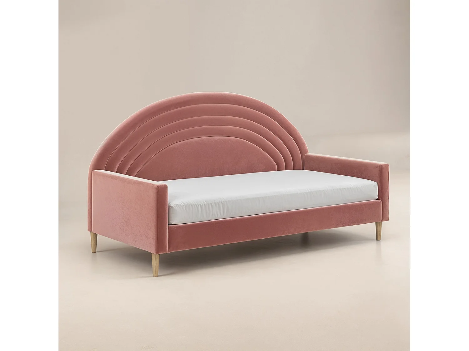 Flair Noa Rainbow Day Bed Pink Velvet