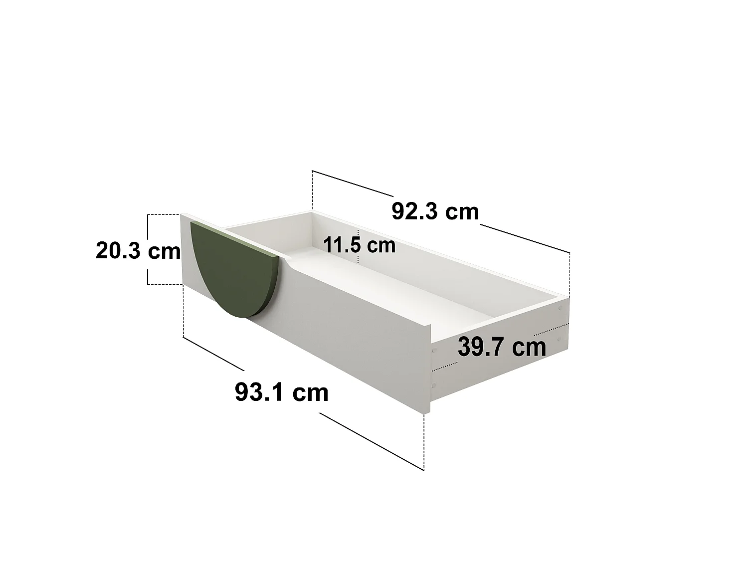 Flair Cooper Single Car Bed with Drawers Grey & Green