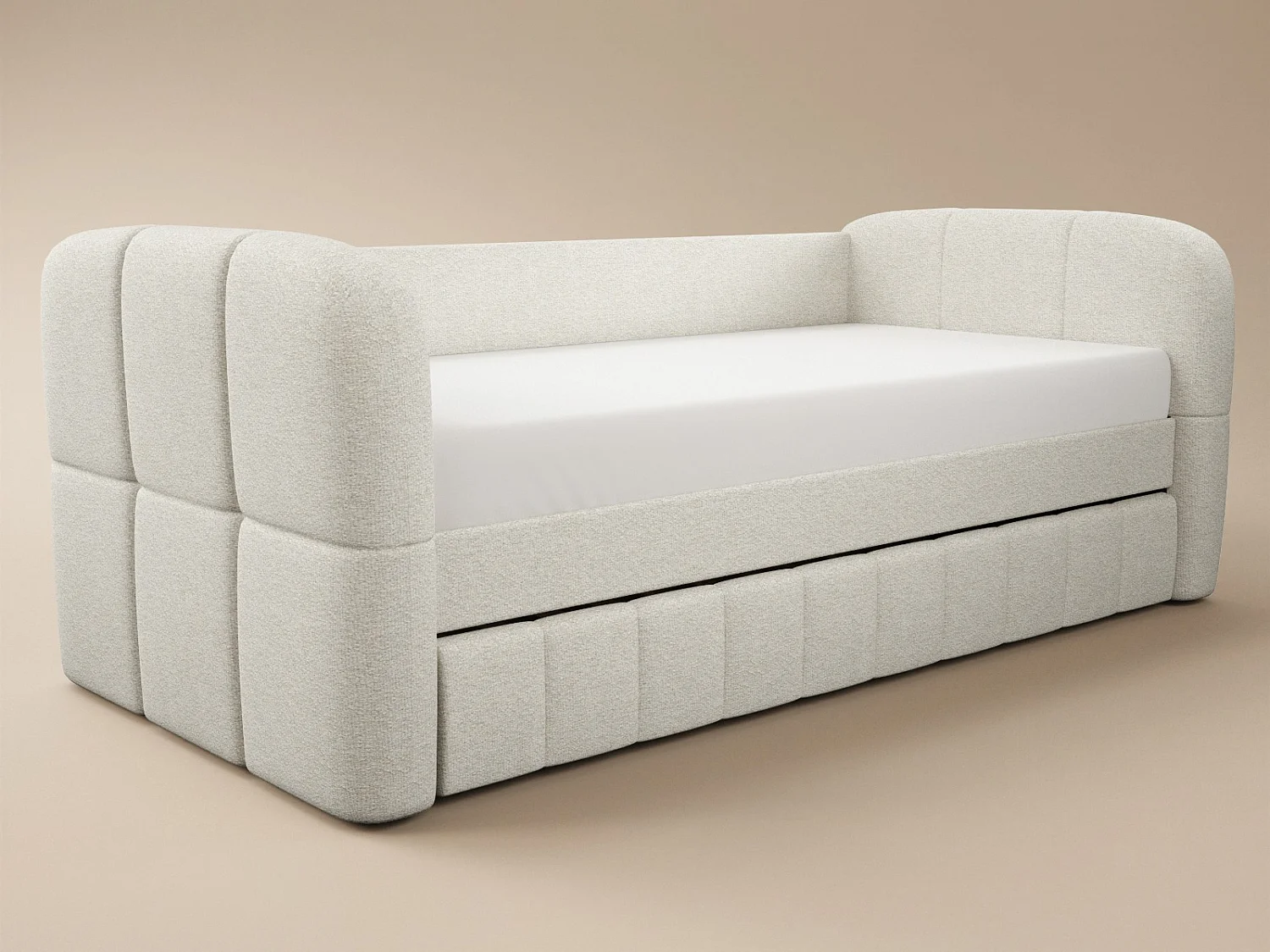 Flair Livia Day Bed with Trundle Cream