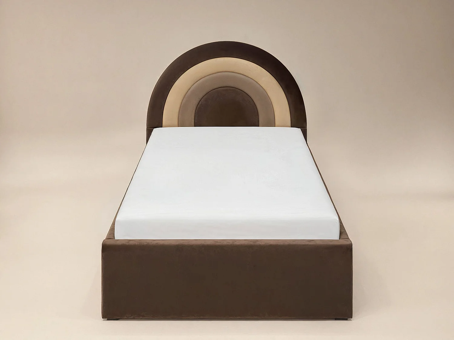 Flair Ava Single Ottoman Bed Brown Velvet