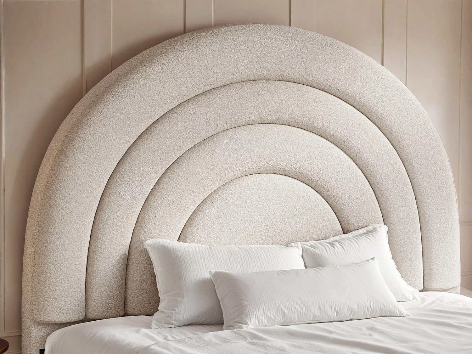 Flair Ava Small Double Ottoman Bed Cream Boucle