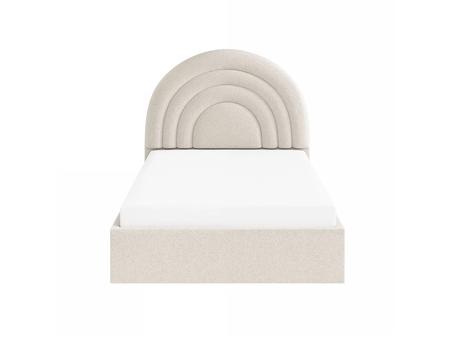 Flair Ava Small Double Ottoman Bed Cream Boucle