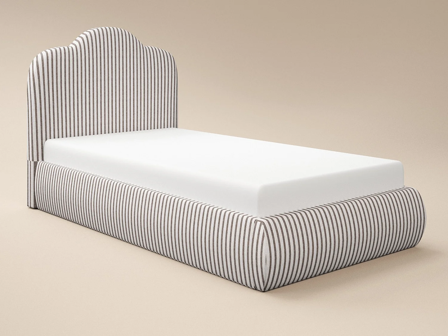 SOLACE+CO Skylynn Cloud Ottoman Single Bed Brown