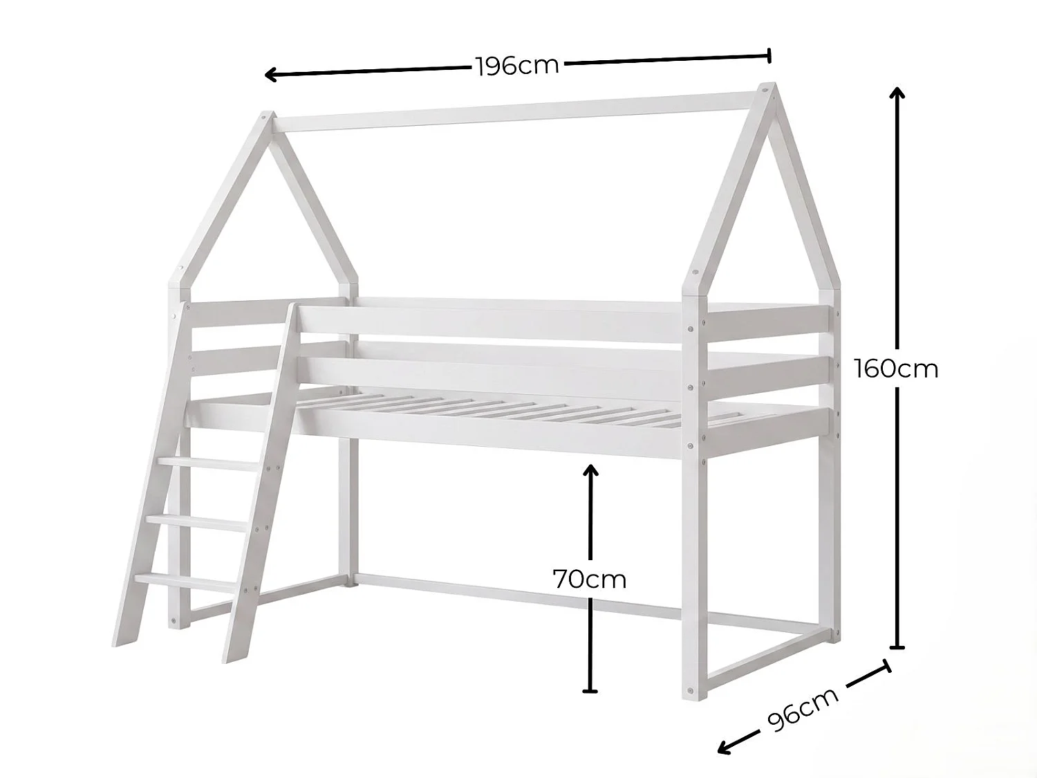 Flair Ellie House Midsleeper White