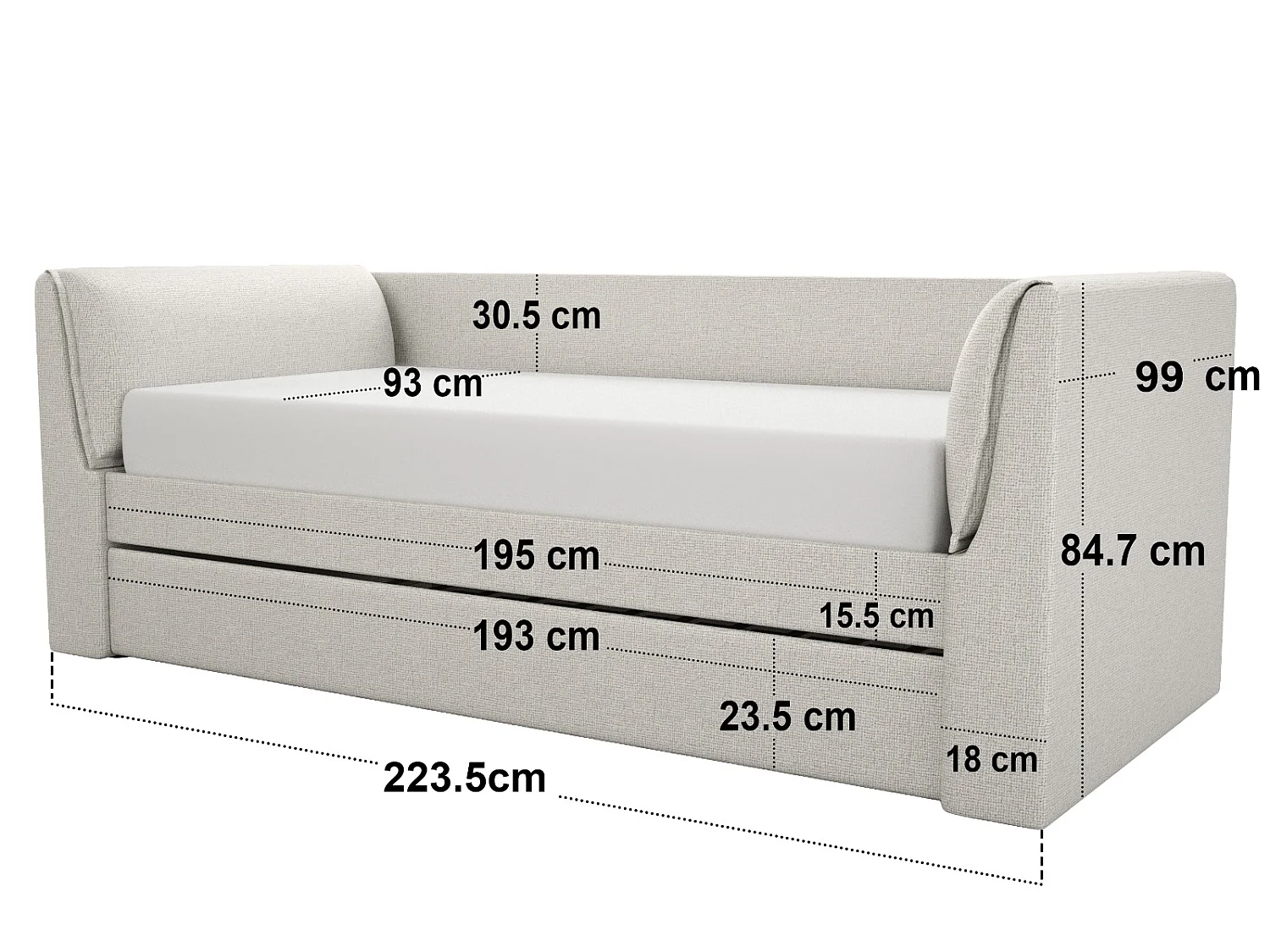 Flair Max Day Bed With Trundle