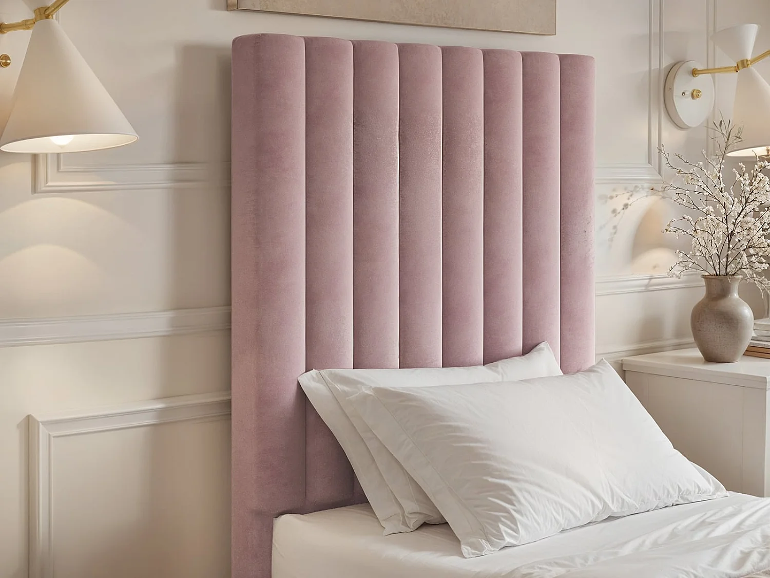 Flair Everley Single Ottoman Bed Pink Velvet