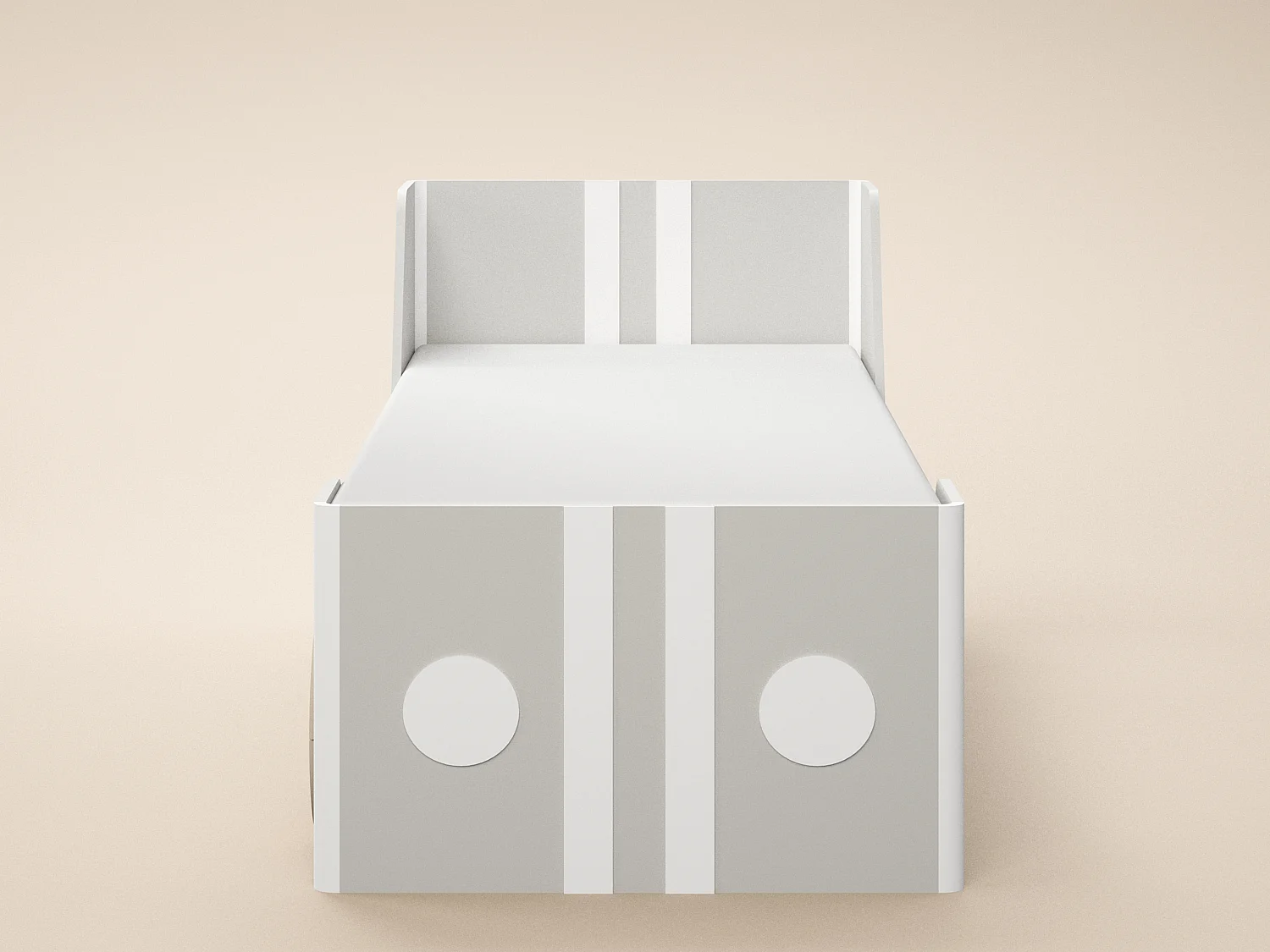 Flair Cooper Single Car Bed with Drawers Grey & Beige