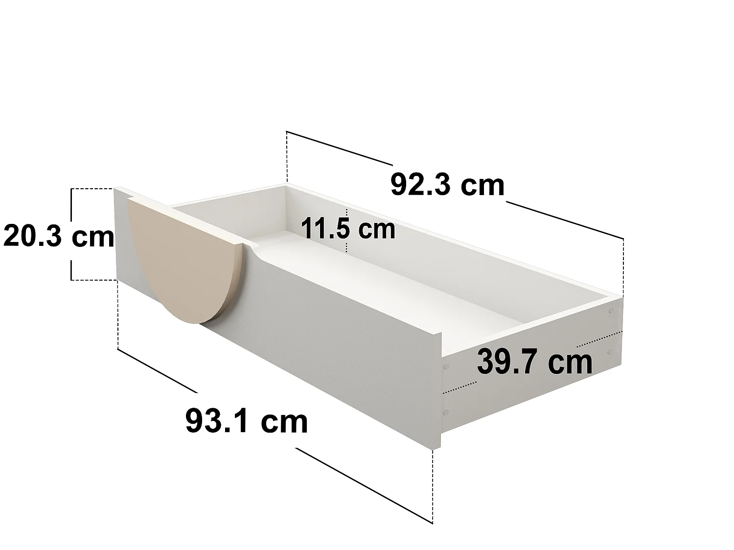 Flair Cooper Single Car Bed with Drawers Grey & Beige