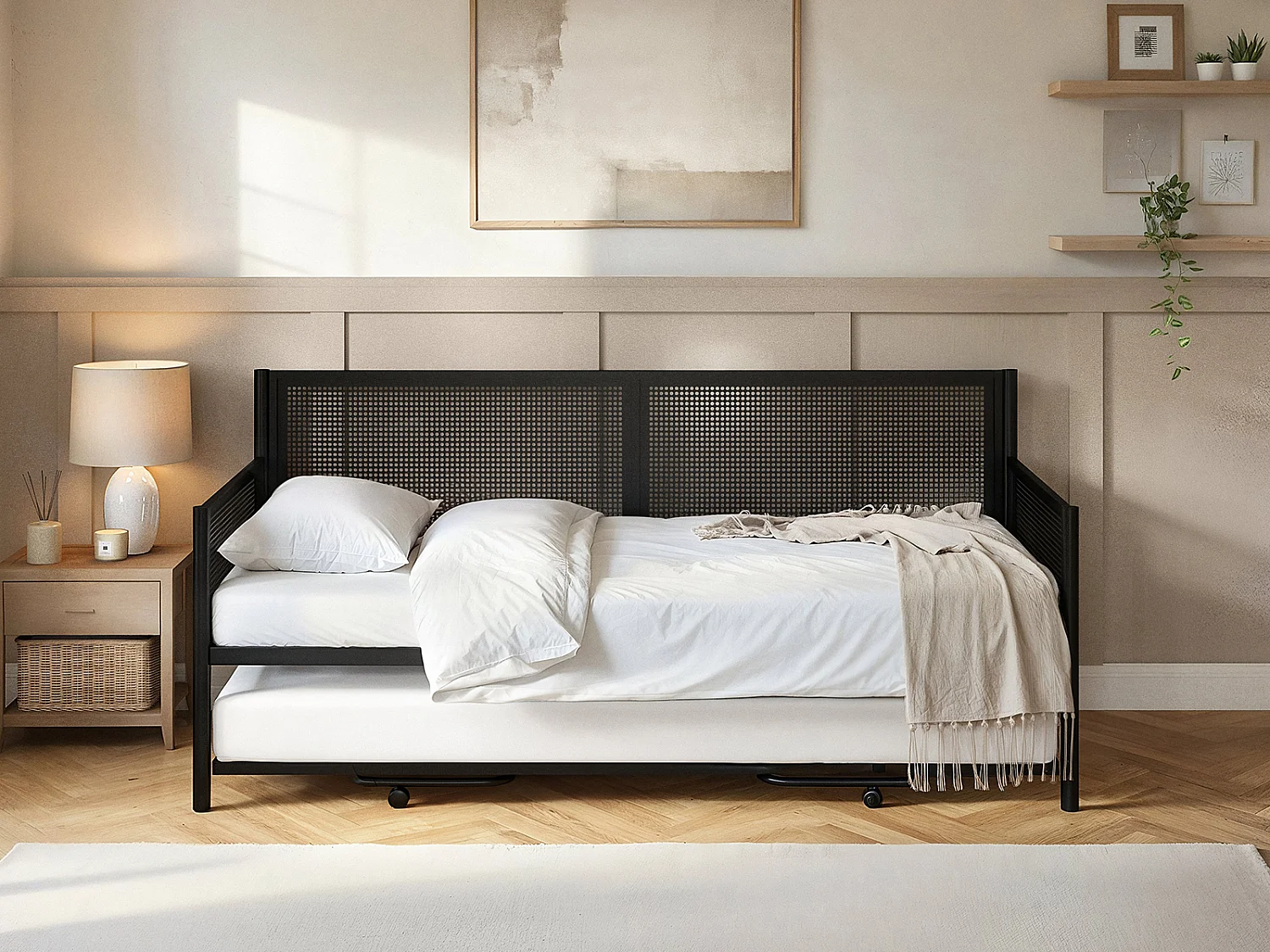 Flair Clay Metal Daybed with Trundle