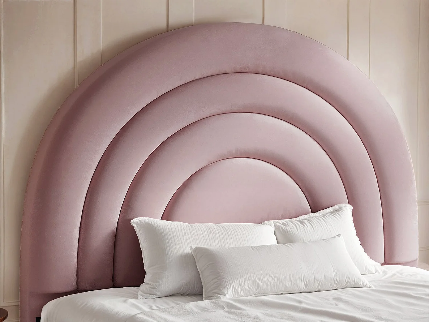 Flair Ava Small Double Ottoman Bed Pink Velvet
