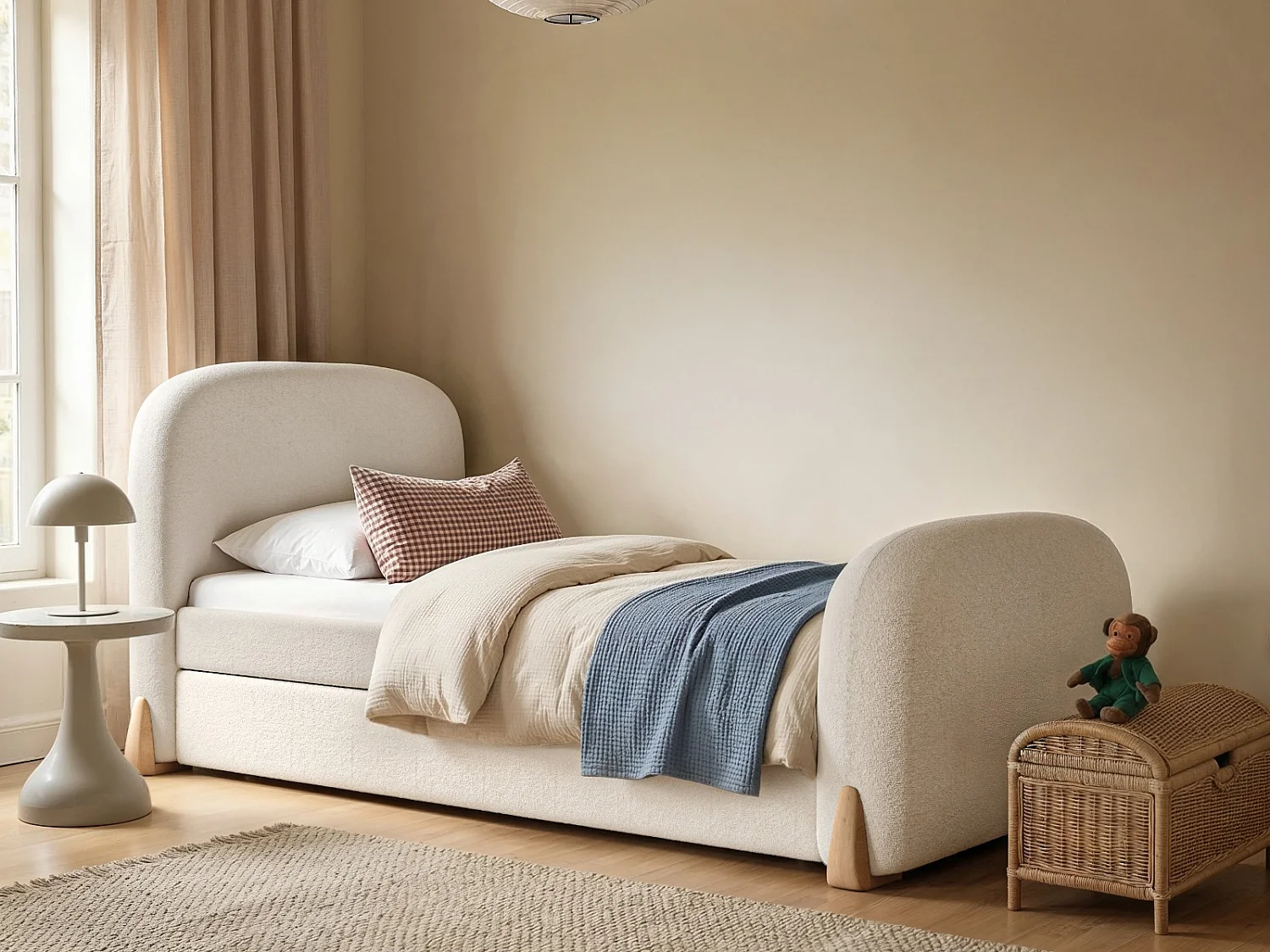 Flair Ines Day Bed with Trundle Cream