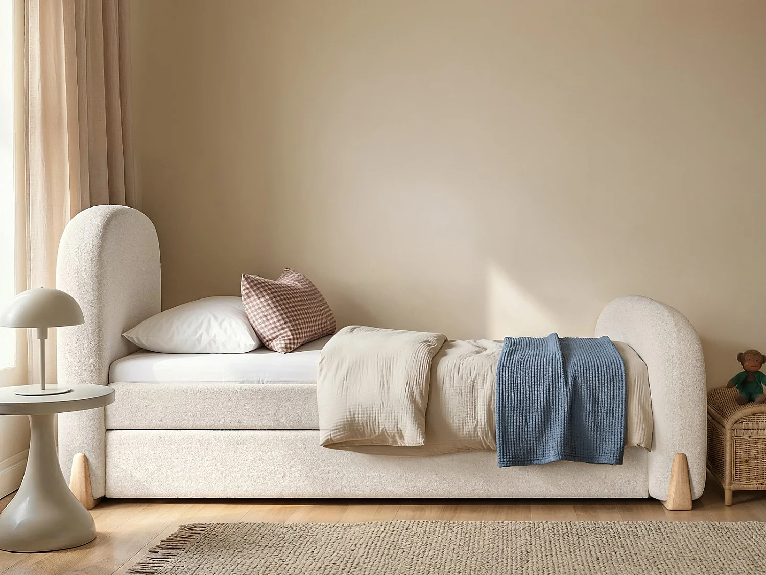 Flair Ines Day Bed with Trundle Cream
