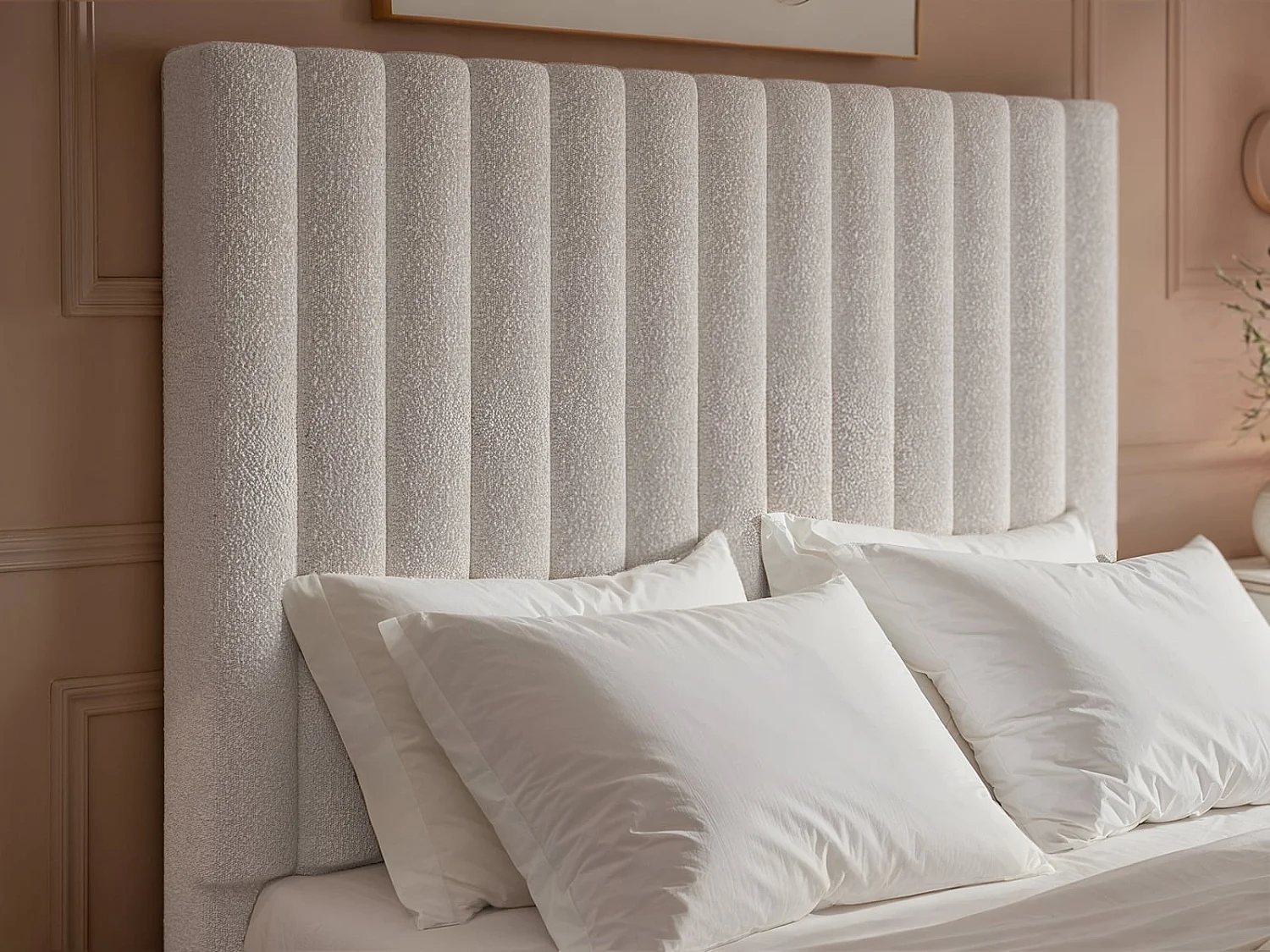 Flair Everley Boucle Ottoman Bed Cream Kingsize