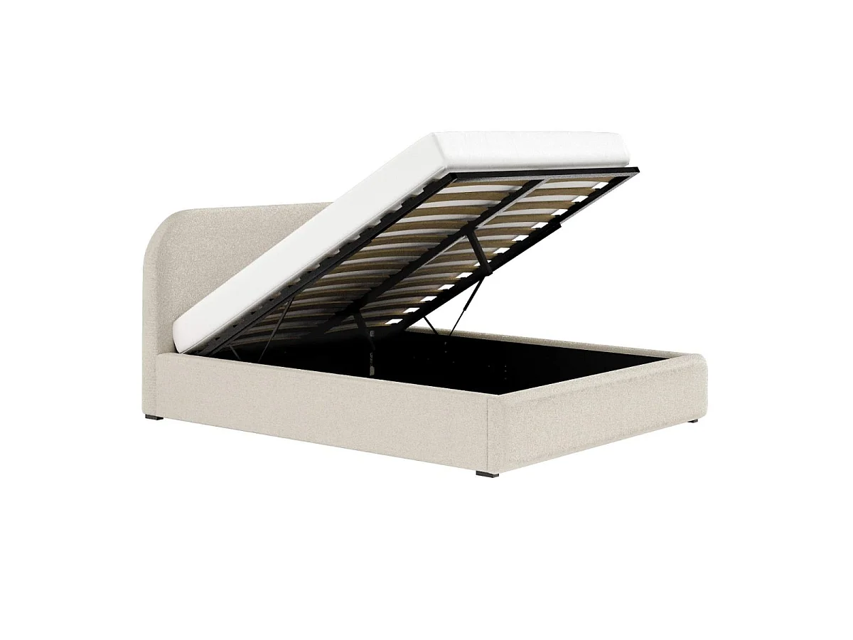 Flair Alba Ottoman Bed Cream Boucle Kingsize
