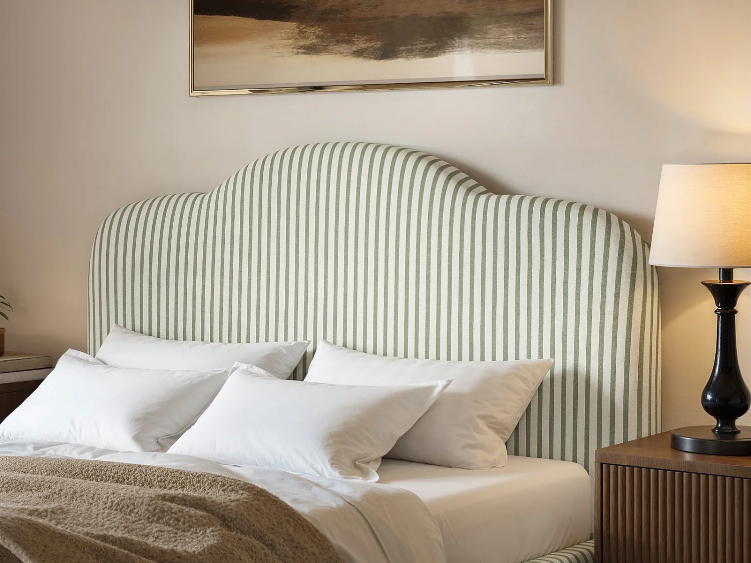 SOLACE+CO Skylynn Cloud Ottoman Double Bed Green