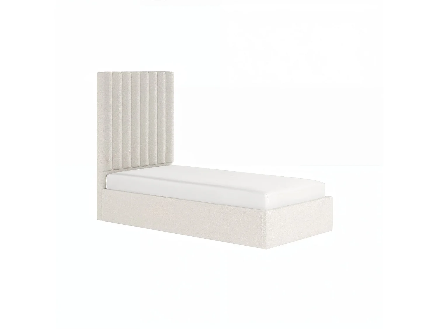 Flair Everley Single Ottoman Bed Cream Boucle