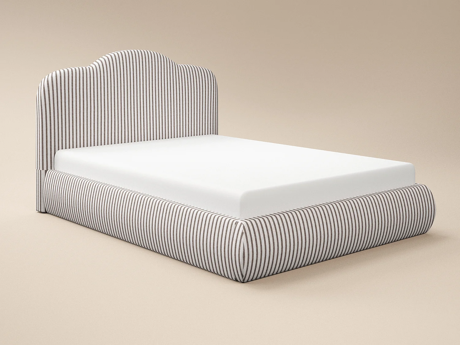 SOLACE+CO Skylynn Cloud Ottoman Double Bed Brown