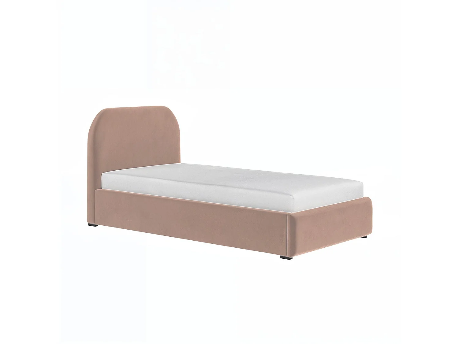 Flair Alba Single Ottoman Bed Pink Velvet