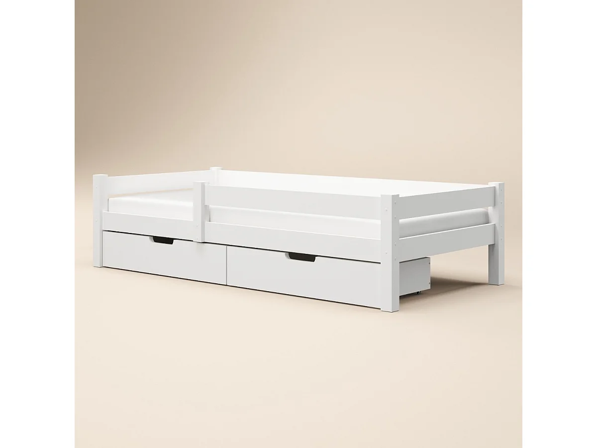 Flair Milo Single Bed with Storage White