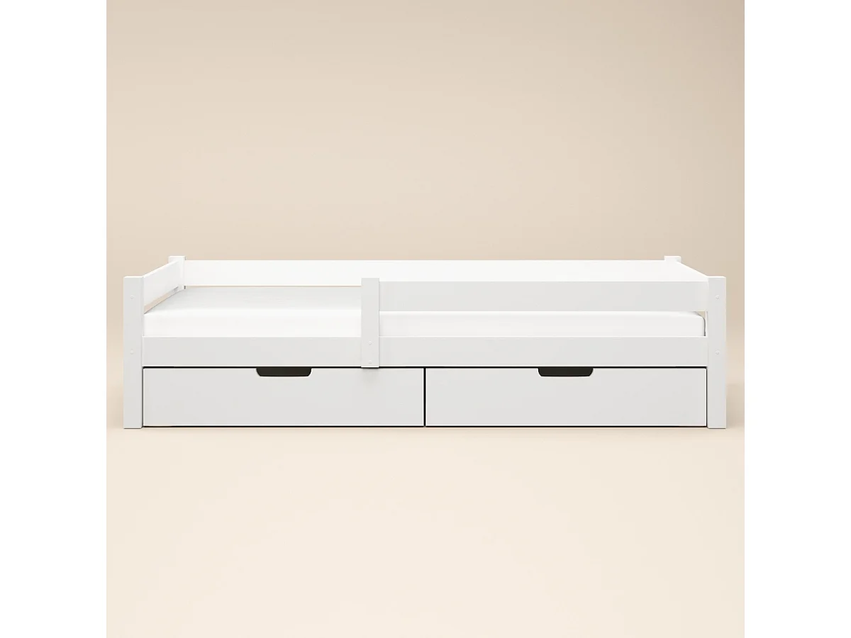 Flair Milo Single Bed with Storage White