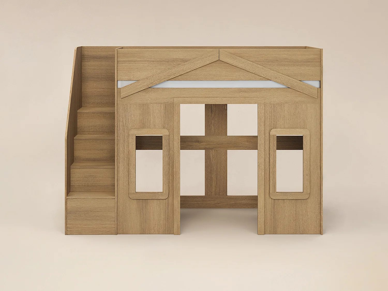 Flair Nixon Playhouse High Sleeper with Storage Oak