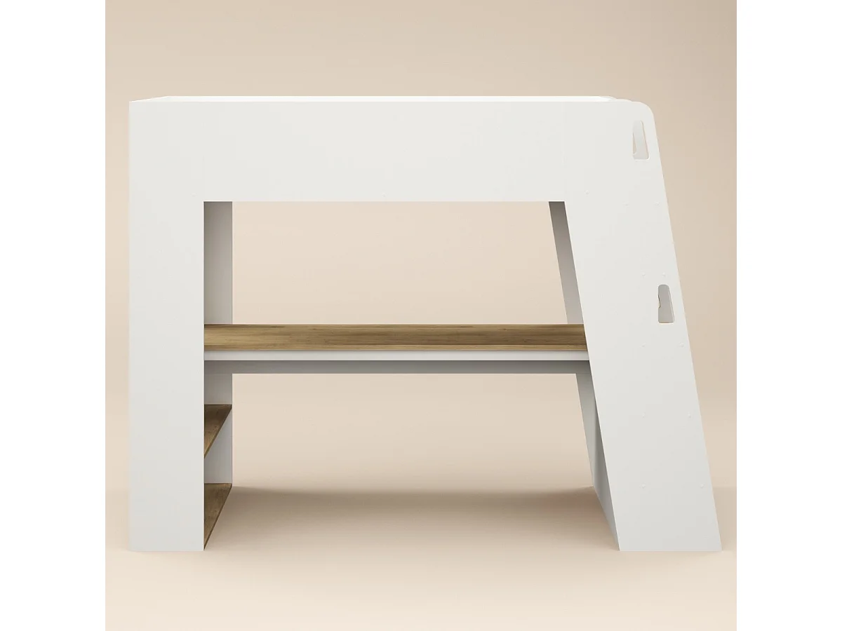 Flair Fern Staircase High Sleeper White & Oak