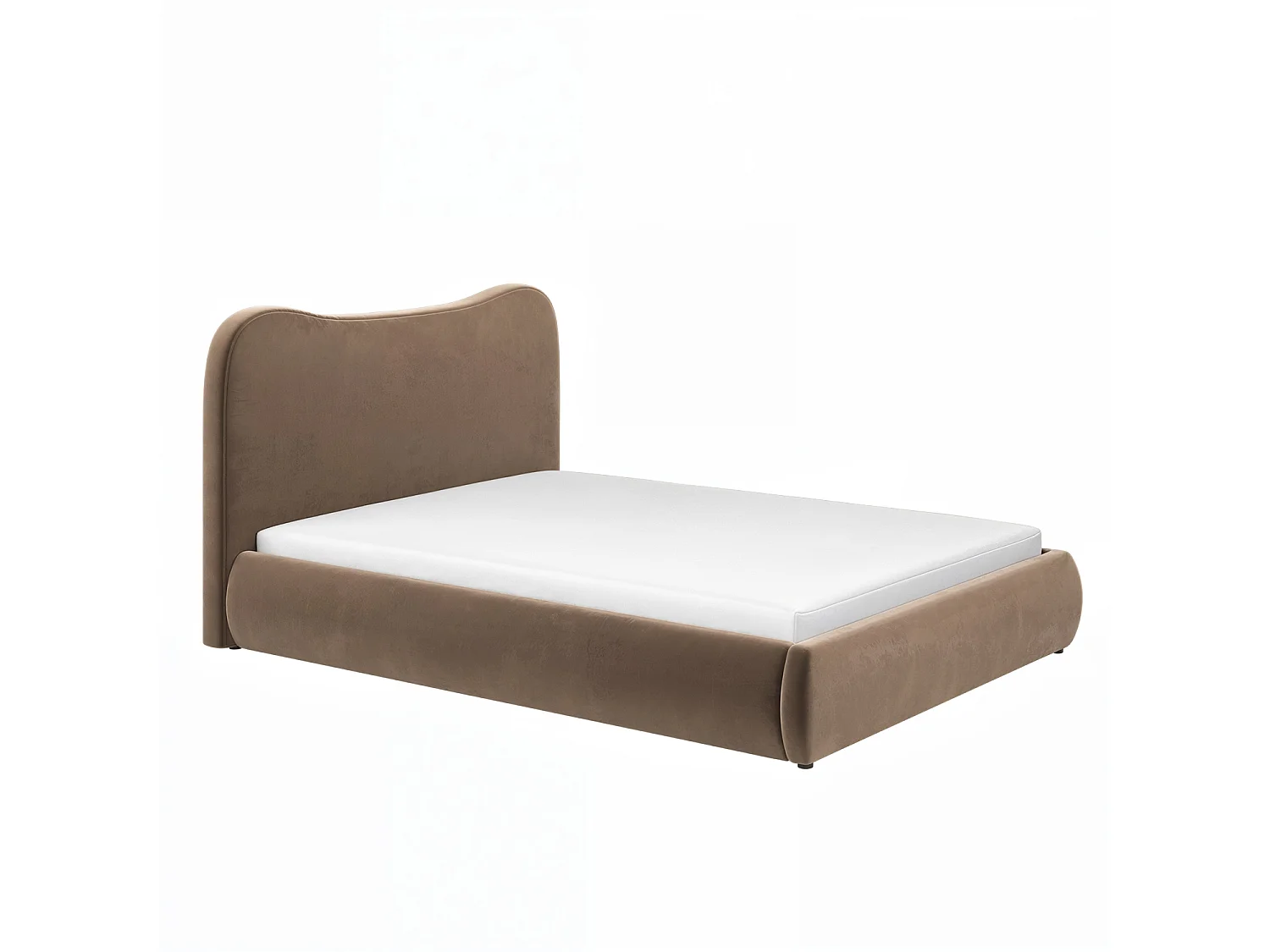 SOLACE+CO Ember Ottoman Bed Chocolate Velvet Double