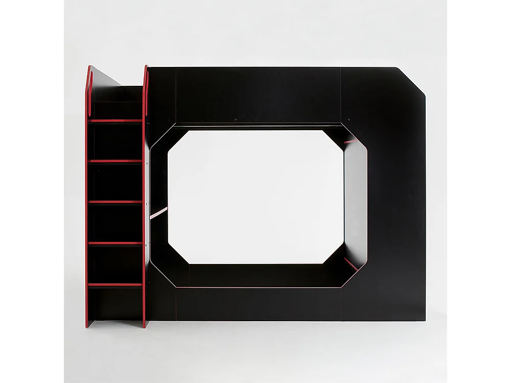 Recoil Boss Pod Small Double Gaming High Sleeper with Storage Black & Red