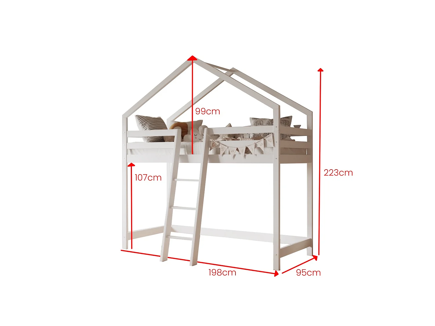 Flair Nook House Midsleeper White