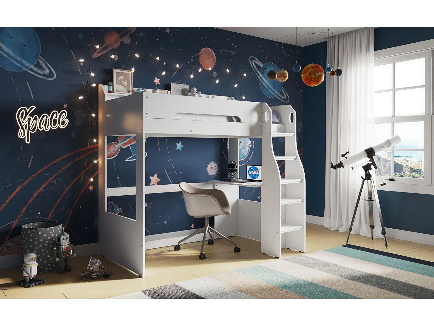 Flair Cosmic High Sleeper White