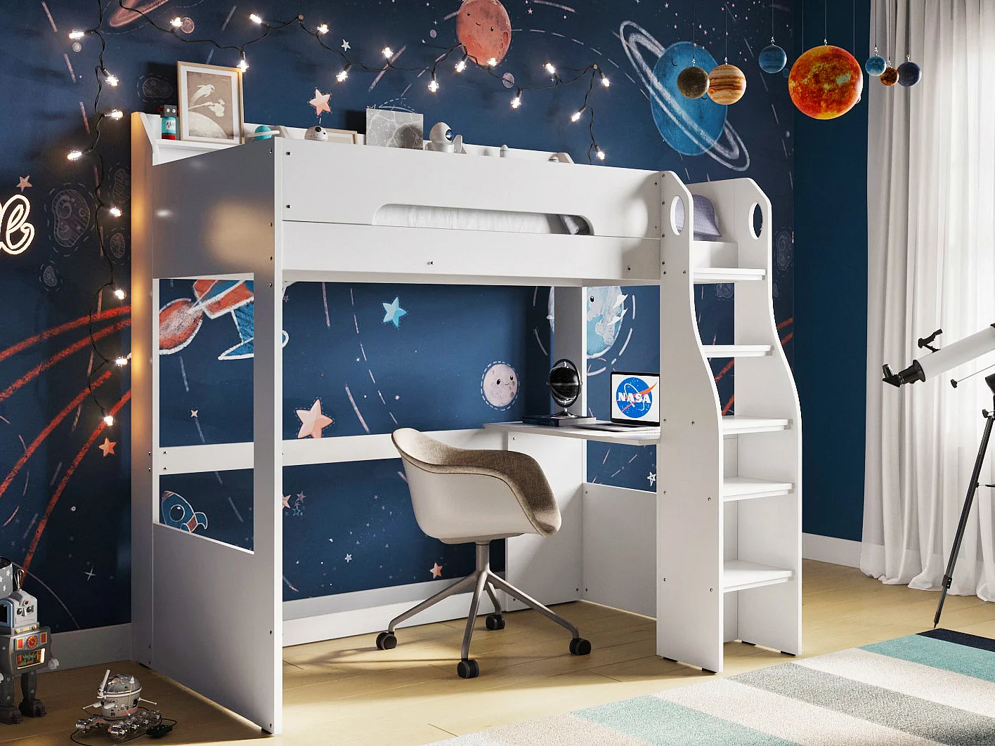 Flair Cosmic High Sleeper White