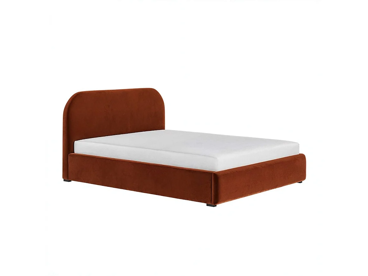 Flair Alba Ottoman Bed Burnt Orange Velvet Double