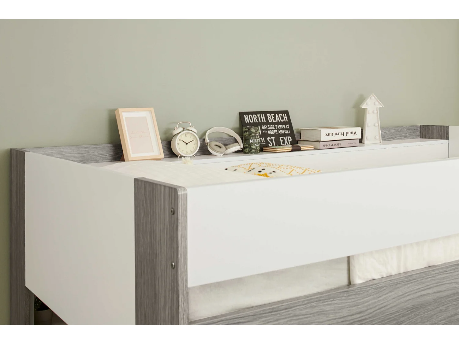 Flair Hampton High Sleeper with Wardrobe White & Grey
