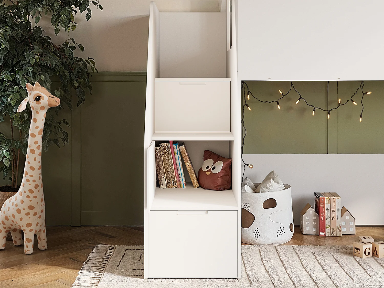 Flair Dreamland House Staircase Midsleeper White & Oak