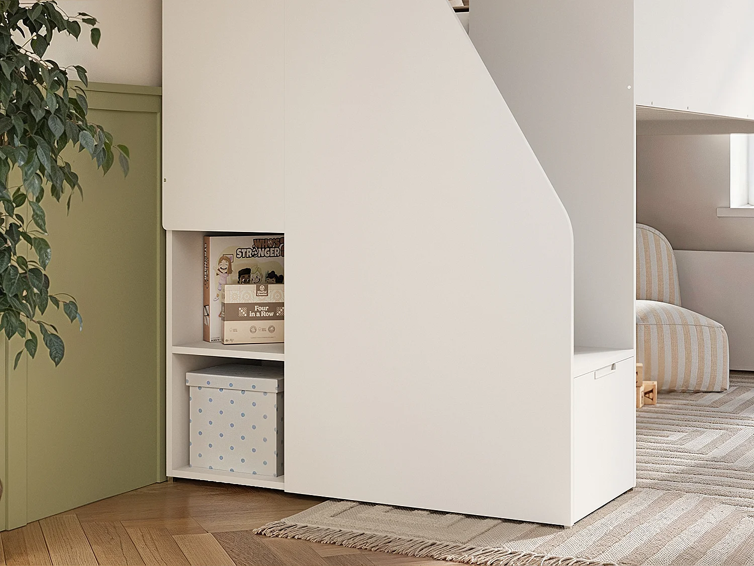 Flair Dreamland House Staircase Midsleeper White & Oak