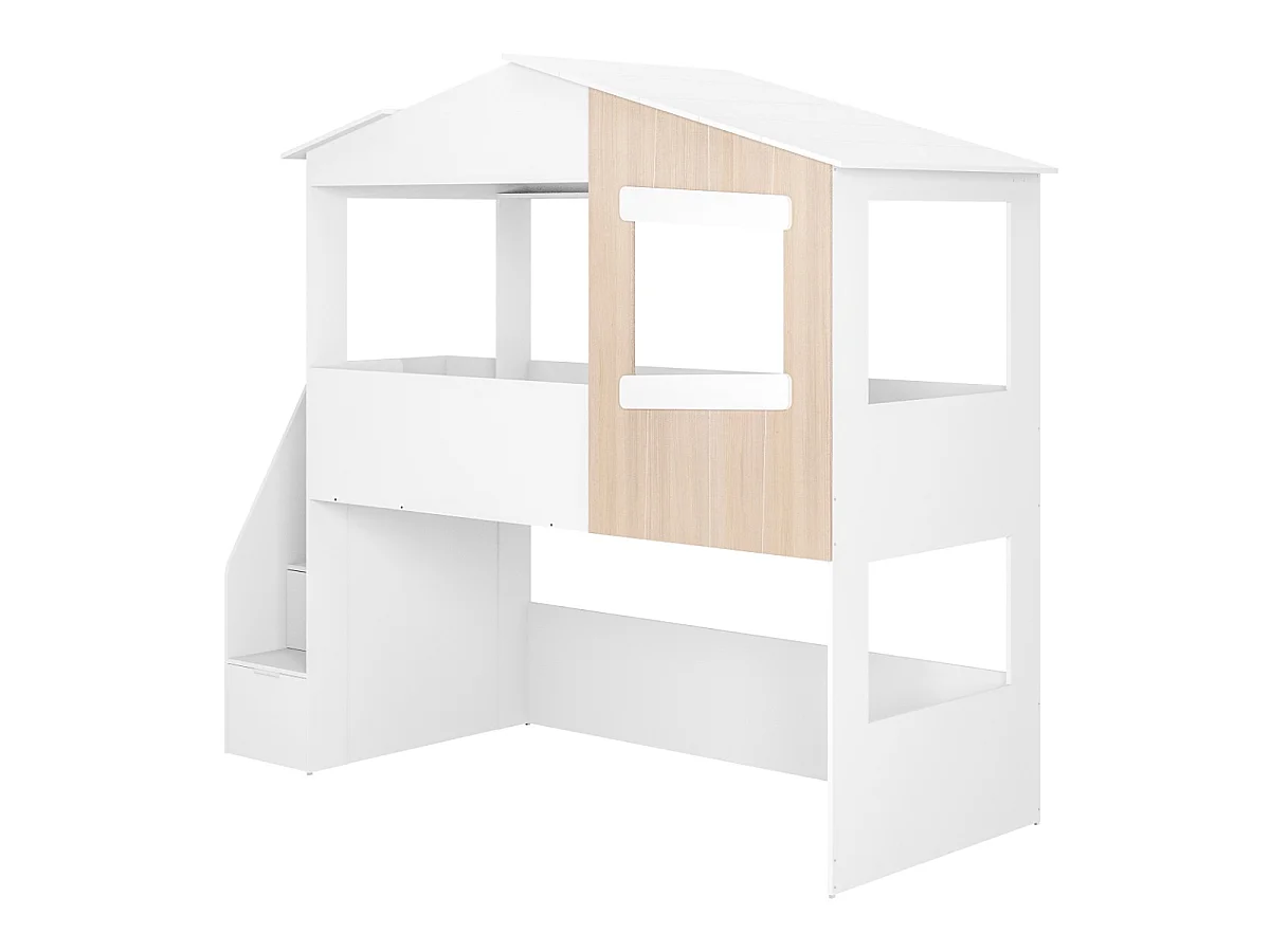 Flair Dreamland House Staircase Midsleeper White & Oak