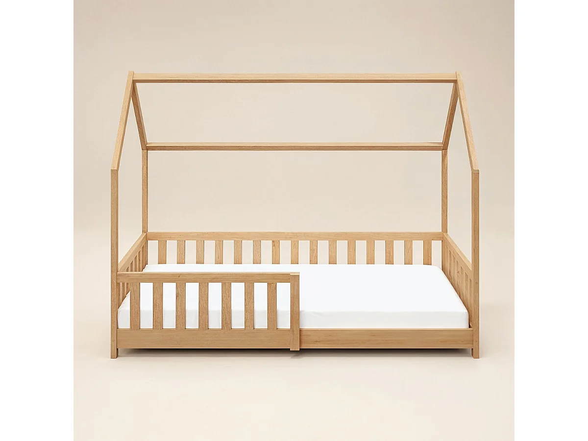 Flair Explorer Single Play House Floor Bed with Rails Wooden Pine