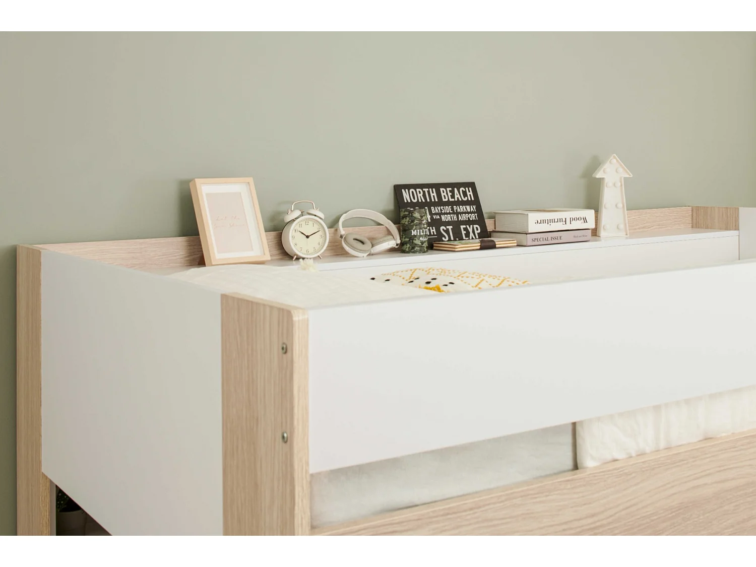 Flair Hampton High Sleeper with Wardrobe White & Oak