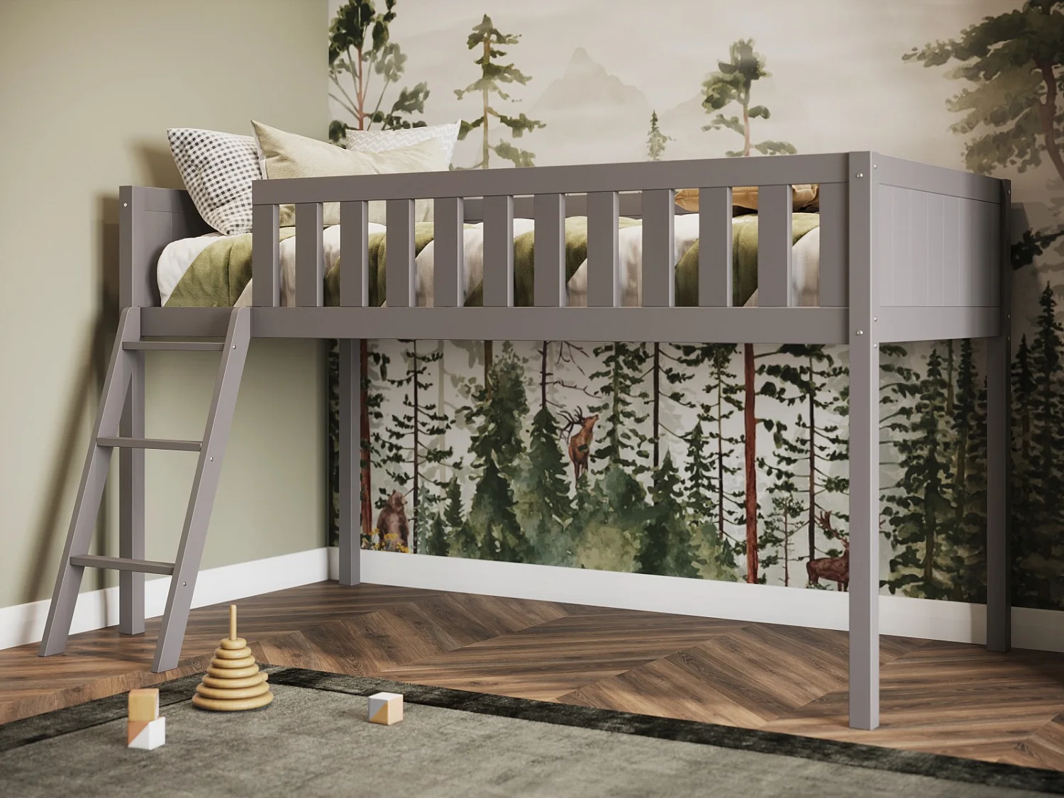 Flair Bea Midsleeper Cabin Bed Grey