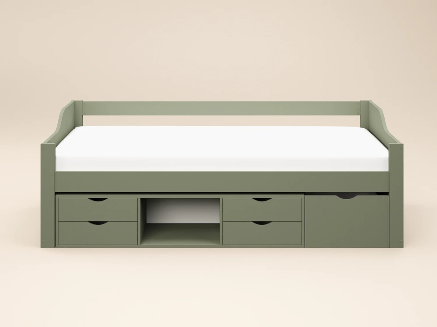Flair Blair Low Sleeper Bed with Storage Green