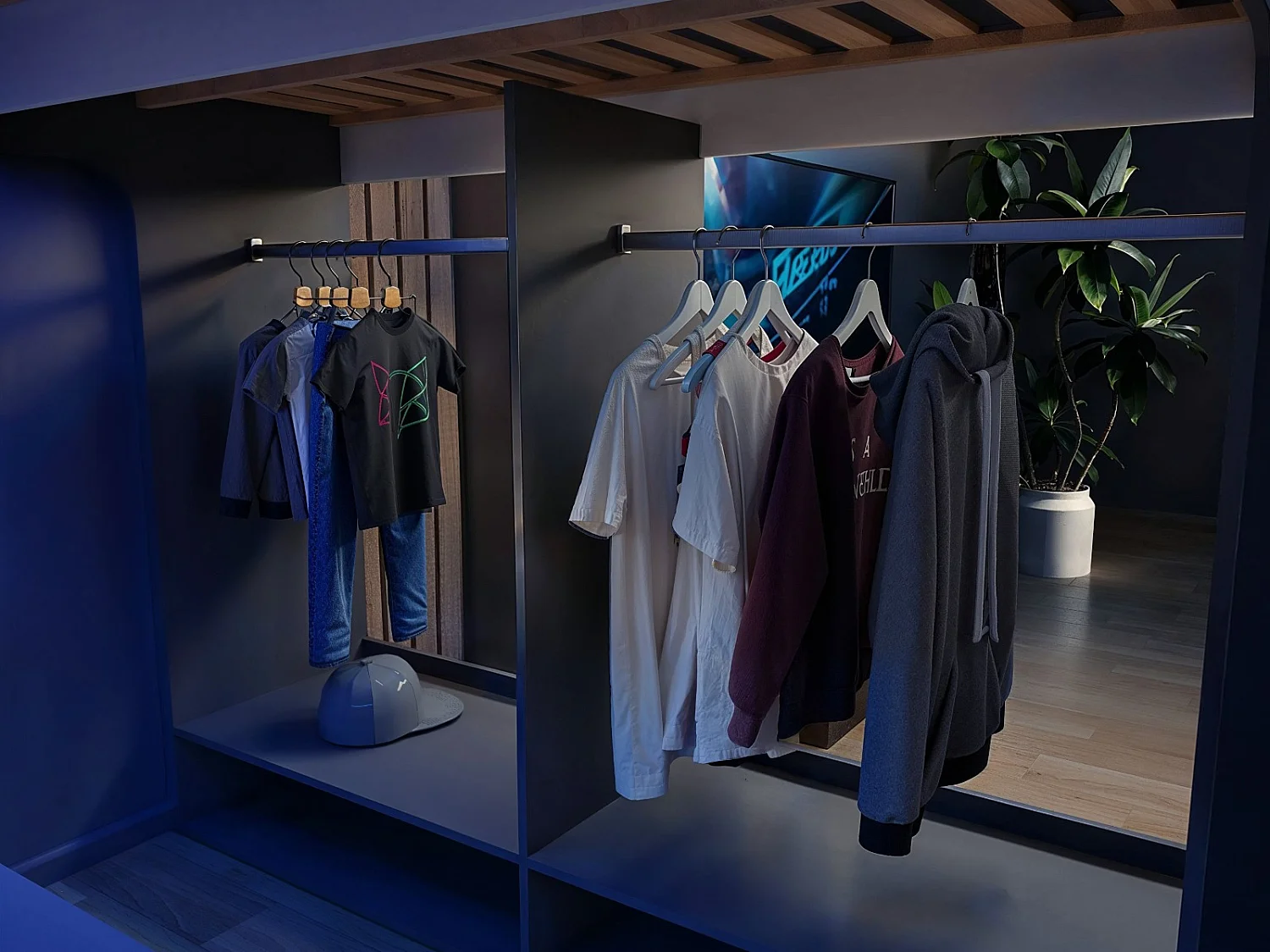 Recoil Dante Twin Gaming High Sleeper with Desk & Wardrobe