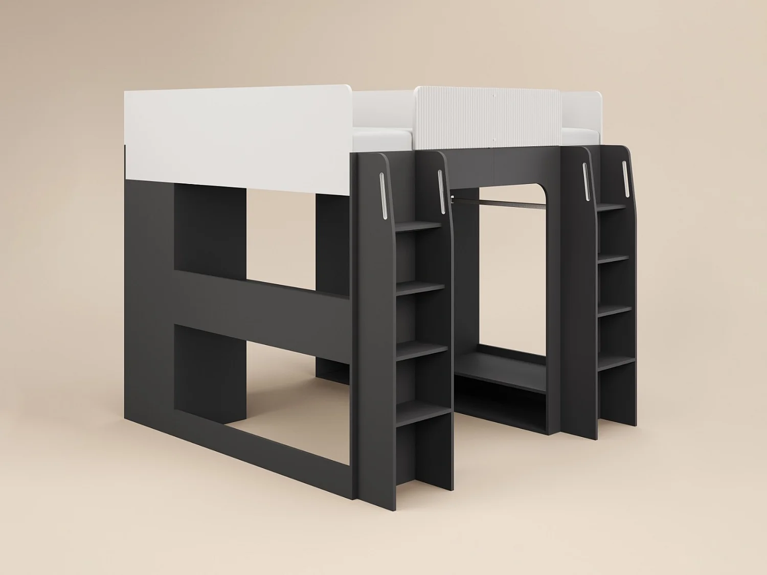 Recoil Dante Twin Gaming High Sleeper with Desk & Wardrobe