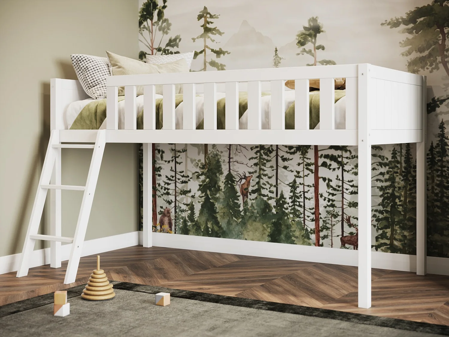 Flair Bea Midsleeper Cabin Bed White