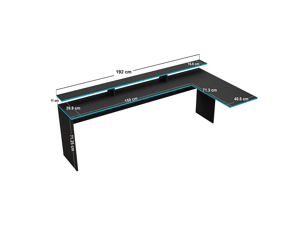 Flair Ultimate Neon Single Gaming High Sleeper Charcoal & Blue