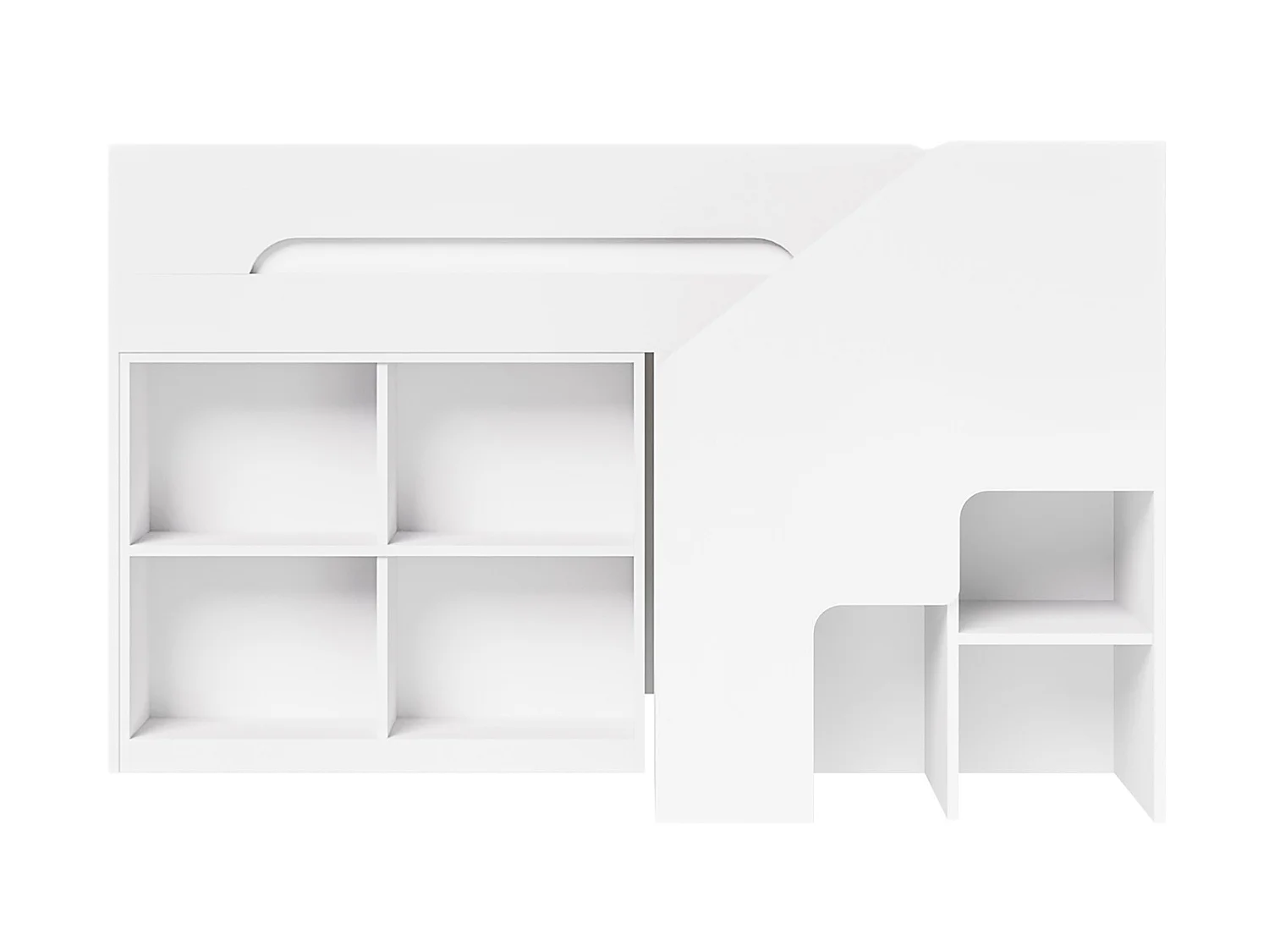 Flair Quinn Staircase Mid Sleeper Bed with Storage White